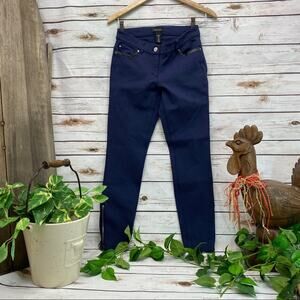 White House Black Market Skinny Pants Ankle Zip Size 0 Zero Regular Stretchy